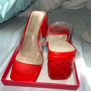 Jessica Simpson Red Quilted Heels